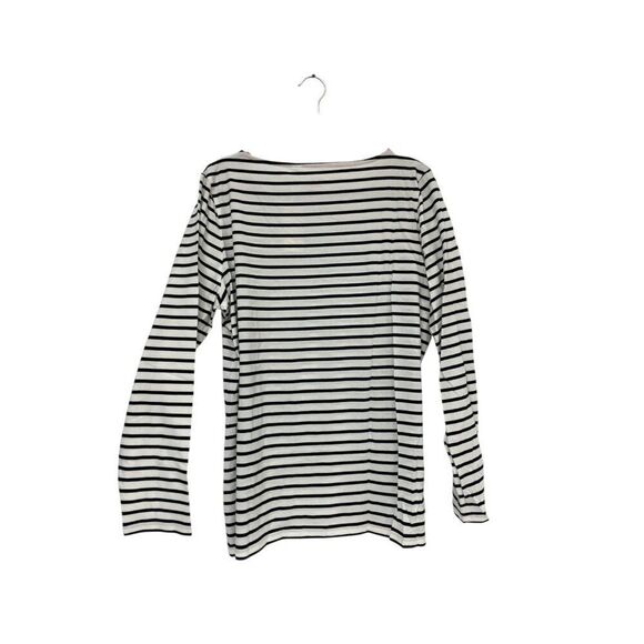 Boden Womens Top Shirt UK 22 US 20-22 White Black Striped Long Sleeve J0498 NWT - Picture 3 of 10